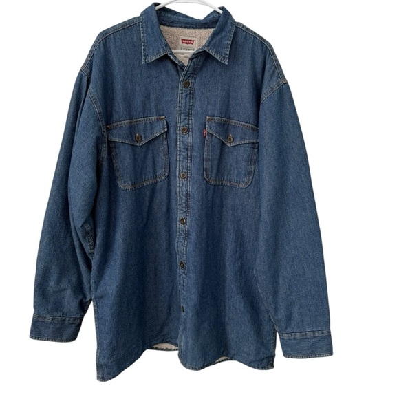 Levi's Haywood Sherpa Lined Denim Shacket size large regular - Picture 1 of 10